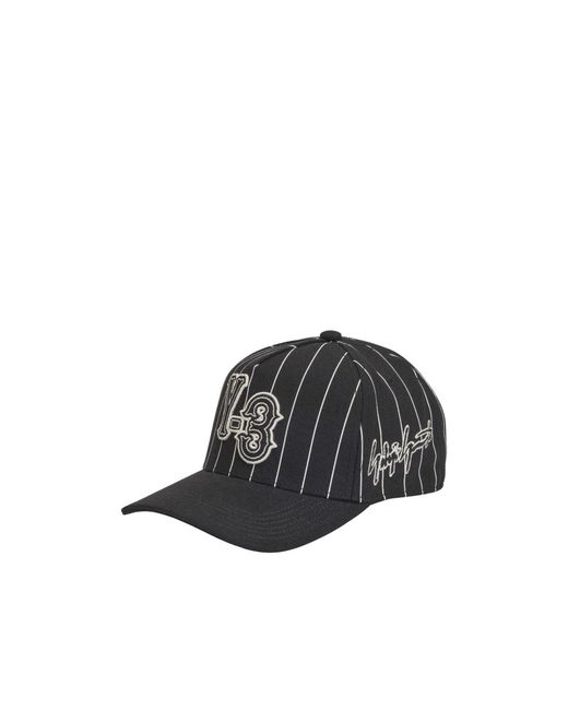 Y-3 Black Striped Baseball Cap for men