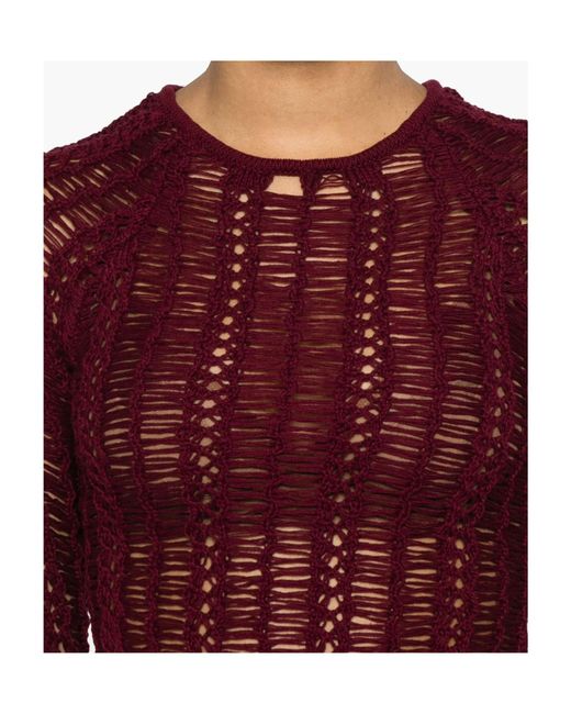 Séfr Red Open-Knit Sweater