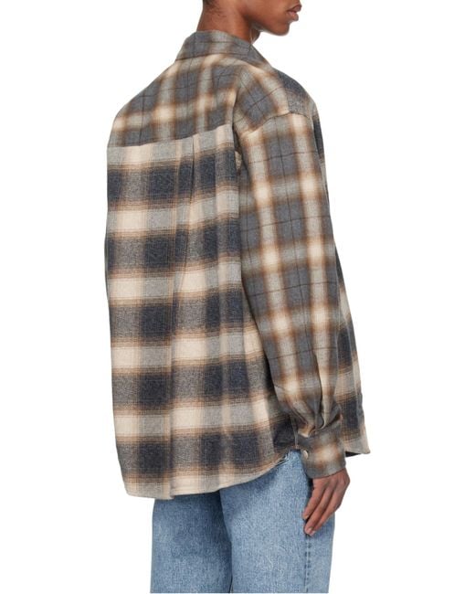 Our Legacy Green Above Check Pattern Buttoned Shirt for men