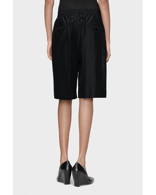 Maison Margiela Black Cotton Drawstring Shorts