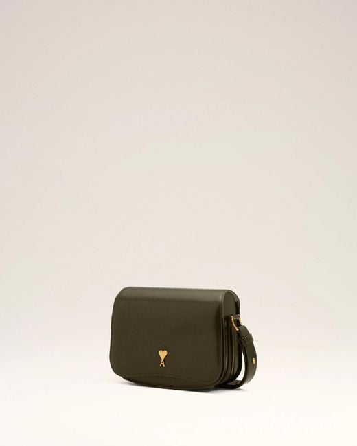 AMI Green Ami Alexandre Mattiussi Logo Plaque Shoulder Bag for men