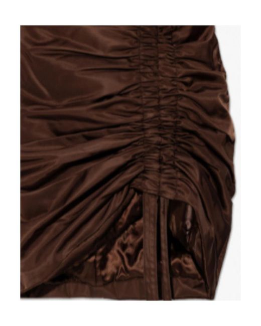 Ganni Brown Nylon Mini Skirt