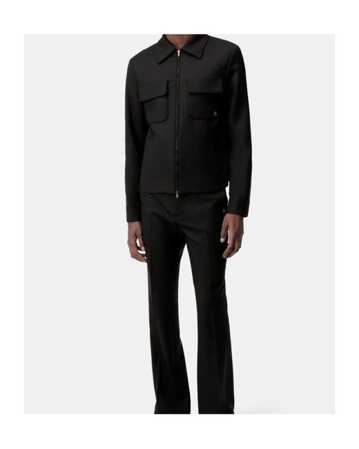 Amiri Black Zip-Up Shirt Jacket for men