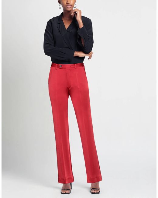 Marni Red Solid Color Casual Pants