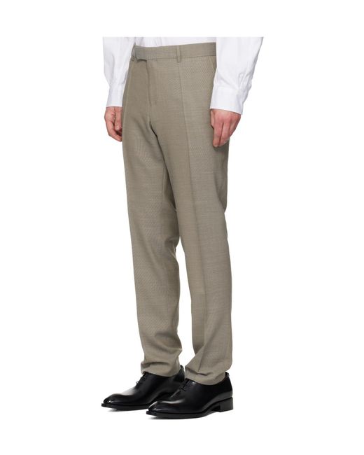 Boss Gray Long-Sleeved Wool Blend Suit for men