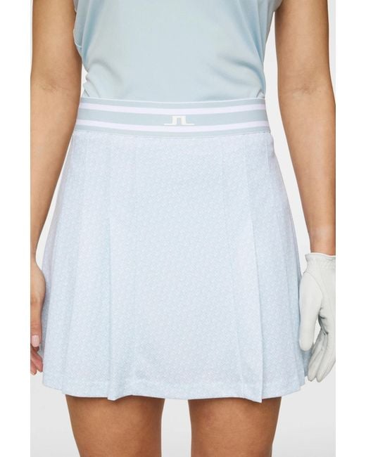J.Lindeberg Blue Harlow Print Skirt
