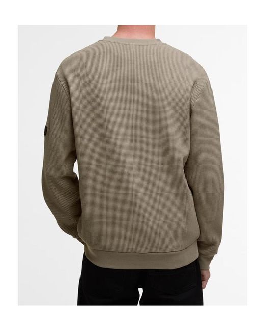 Barbour Gray Curve Crew Sweatshirt for men