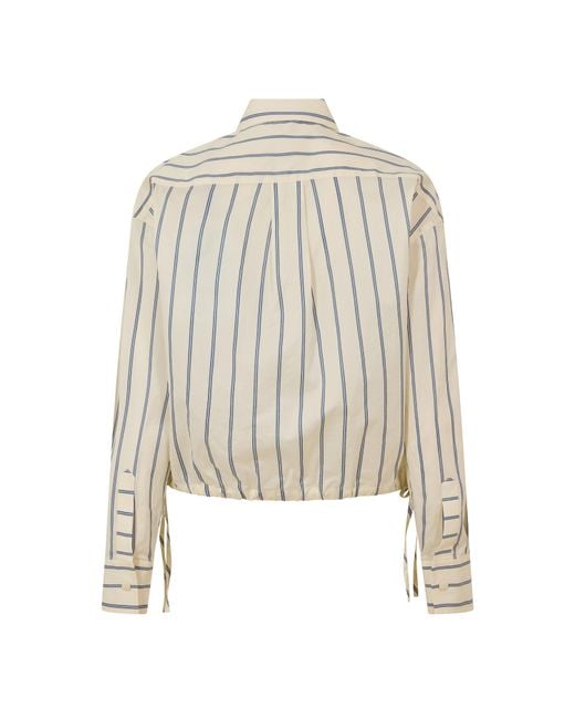 Moncler White Long Sleeve Patterned Shirt