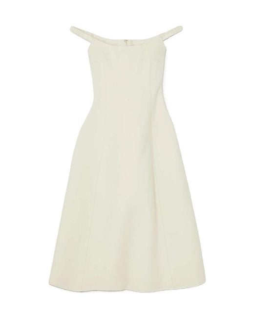 Khaite White Uma Strapless Dress
