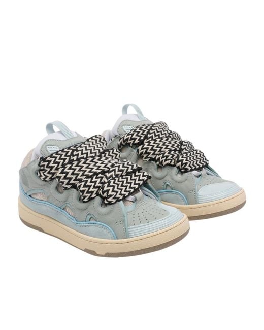 Lanvin Gray Round-Toe Sneakers