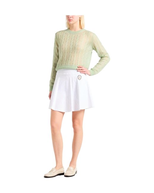Brunello Cucinelli White Fashion Solid Color Sports Skirt