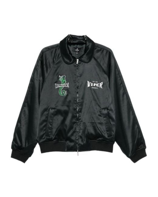 Represent Black Bomber Jackets for men