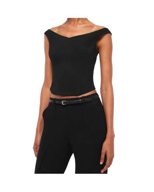 Jonathan Simkhai Black Strapless Top
