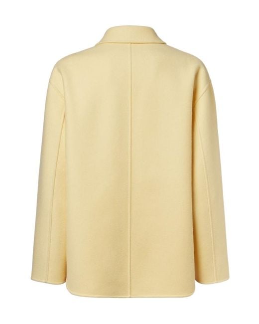 Fendi Natural Double Breasted Pea Coat for men