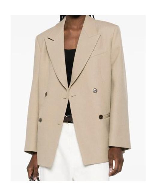 By Malene Birger Natural Long-Sleeved Suit Jacket