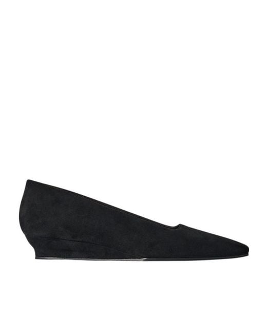 The Row Black June Wedge Heel