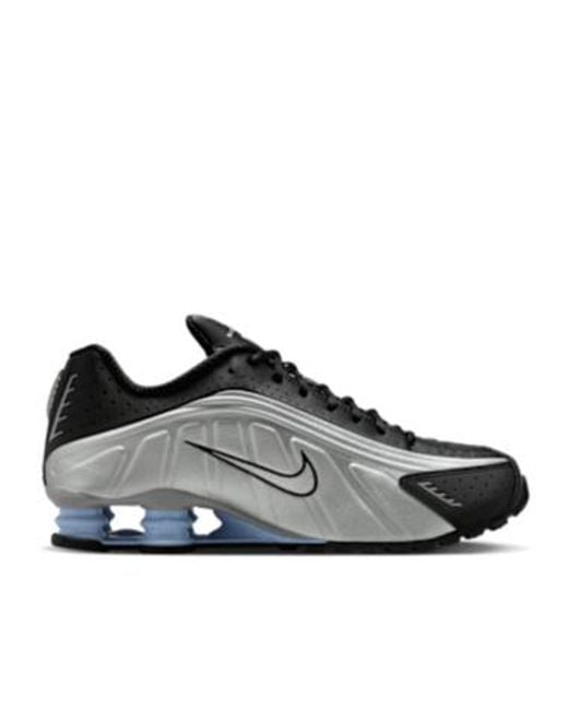 Nike Black Shox R4 Lace-Up Sneakers for men