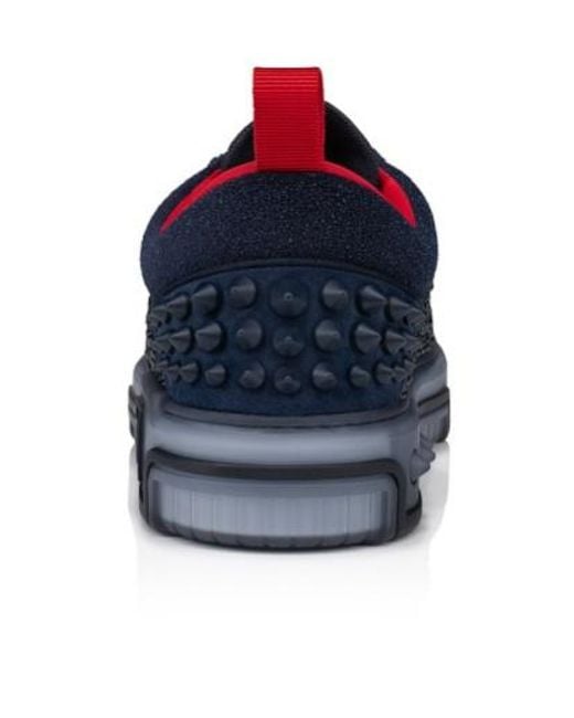 Christian Louboutin Blue Astroloubi Strass Low-Top Sneakers for men