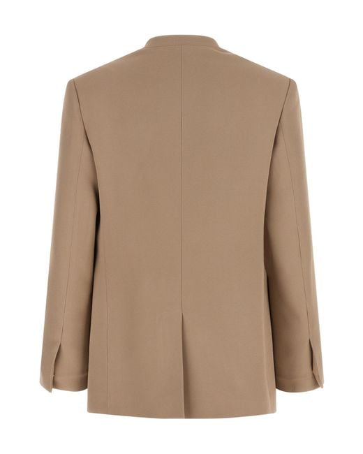 Fabiana Filippi Natural Oversized V-Neck Blazer for men