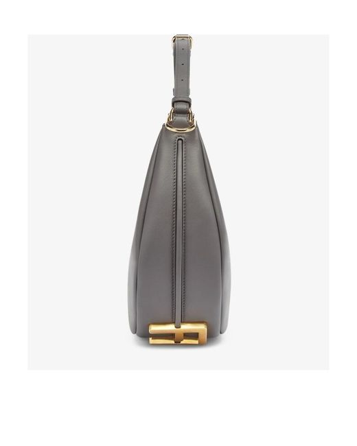 Fendi Gray Dark Leather Bag