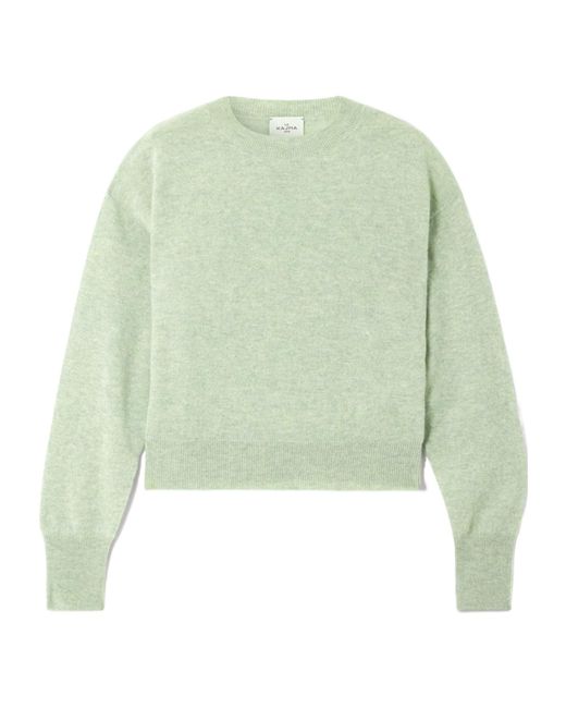 LeKasha Green Menorca Mélange Organic Cashmere Sweater