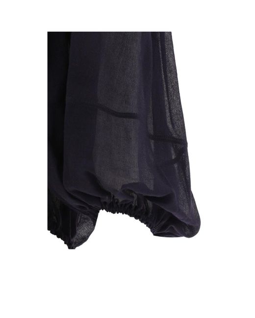 Chloé Blue Long-Sleeved Pleated Blouse