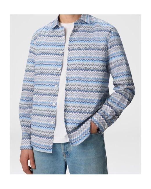 Missoni Blue Zigzag Shirt for men