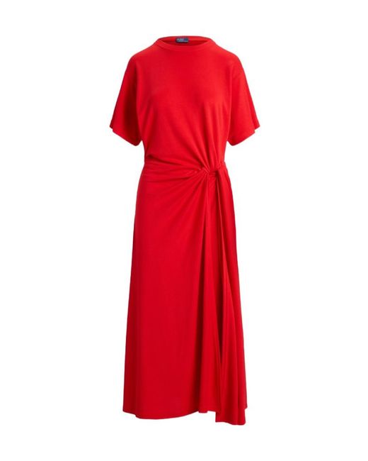 Polo Ralph Lauren Red Twist Detail Dress