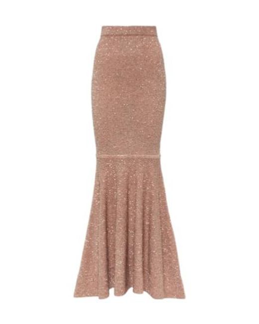 Altuzarra Brown Kasou Metallic Knit Maxi Skirt