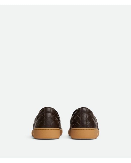 Bottega Veneta Brown Intrecciato Leather Sawyer Sneakers for men