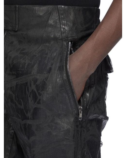 Rick Owens Black Megacrust Stretch Denim for men