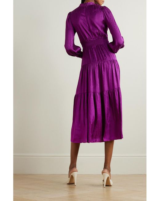 Diane von Furstenberg Purple Long-Sleeved Dress