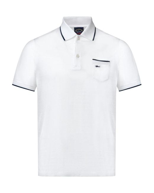 Paul & Shark White Logo Short-Sleeved Polo Shirt for men