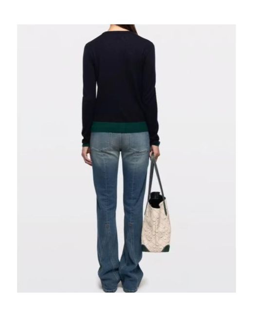 Zadig & Voltaire Blue Missya Logo-Embroidered Cardigan
