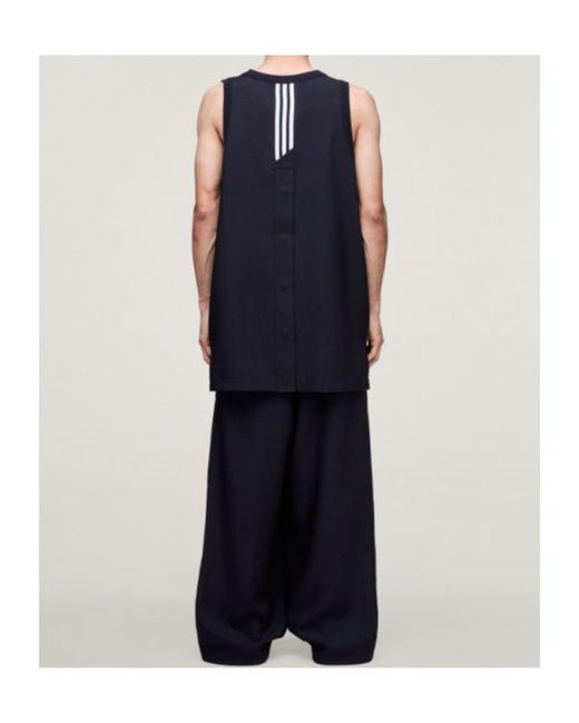Y-3 Black Logo Printed Crewneck Tank Top for men