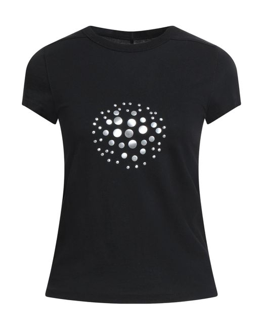 Rick Owens Black Plain Colour T-Shirt