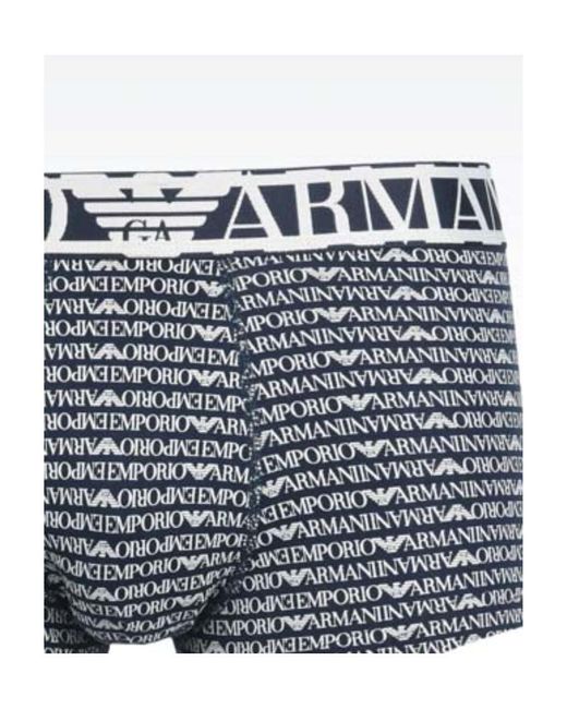 Emporio Armani Blue Fancy Printed Underwear for men