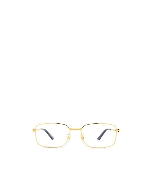 Cartier White Rectangular Frame Glasses for men