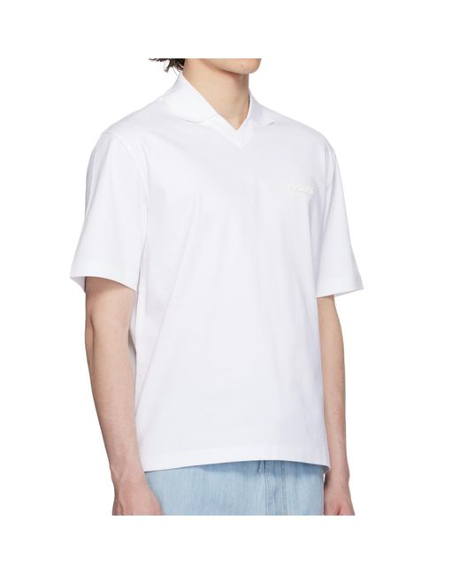 Mackage White Short Sleeve Polo Shirt for men