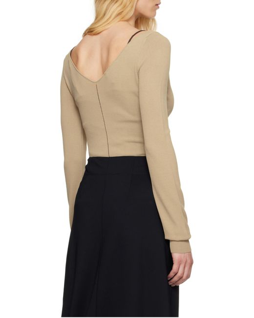 Lemaire Natural V-Neck Top
