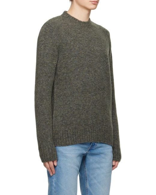 A.P.C. Gray Crew-Neck Sweater for men