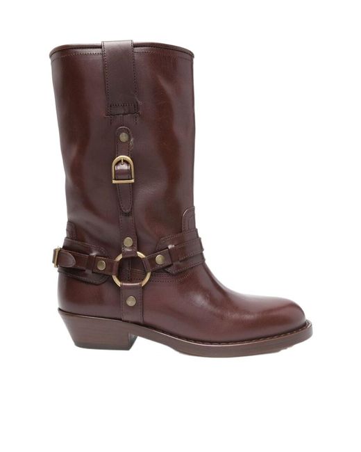 Isabel Marant Brown Heiko Slip-On Boots