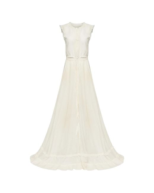MM6 by Maison Margiela White Cotton Gown