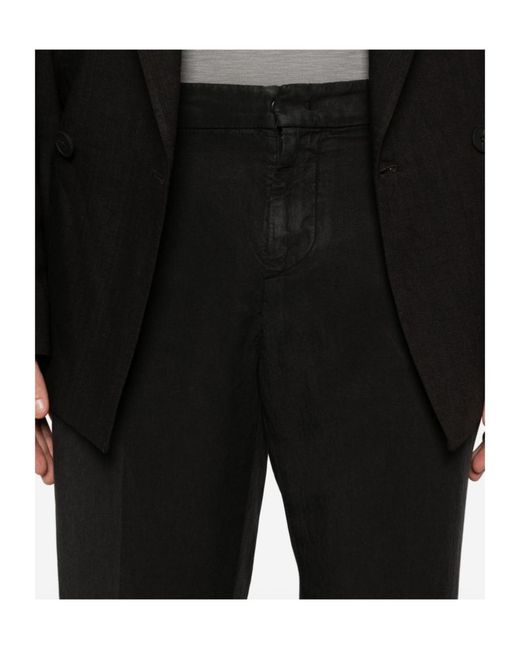 Dondup Black Regular Trousers for men