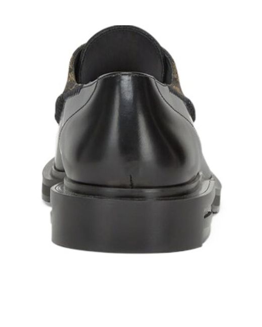 Fendi Black Ff Jacquard Lace-Up Shoes for men