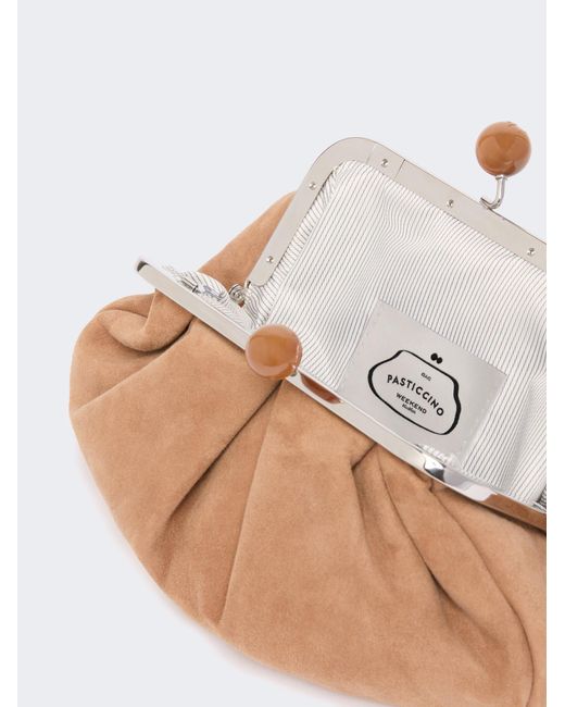 Weekend by Maxmara Natural Small Suede Pasticcino Bag