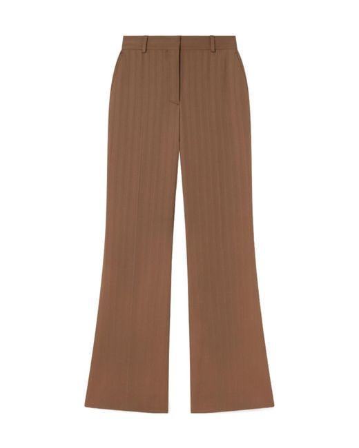 Stella McCartney Brown Mid-Rise Botcut Trousers for men