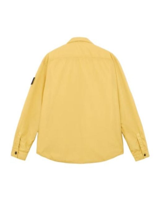 Stone Island Yellow Long-Sleeved Casual Jacket for men