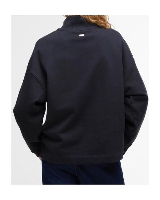 Barbour Blue Long-Sleeved Half-Zip Sweatshirt