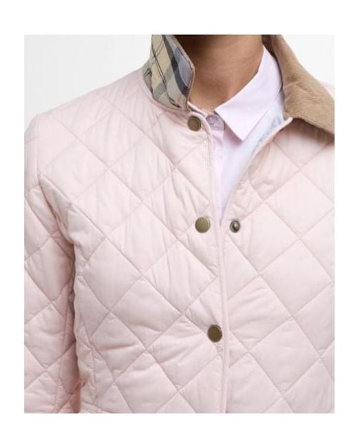 Barbour Pink Deveron Quilted Collar Jacket